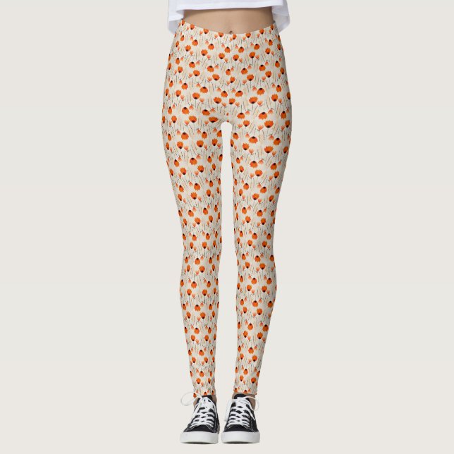 Leggings Ditsy Naranja Floral (Anverso)