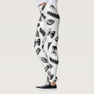 Leggings Diversidad de Pasta Grisa Comida Italia Amante Foo