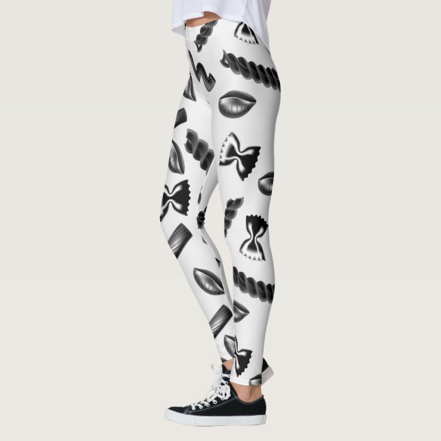 Leggings Diversidad de Pasta Grisa Comida Italia Amante Foo (Izquierda)