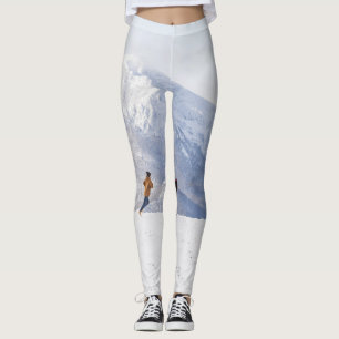 Leggings Diversión a la montaña: Escena de picos con capa d