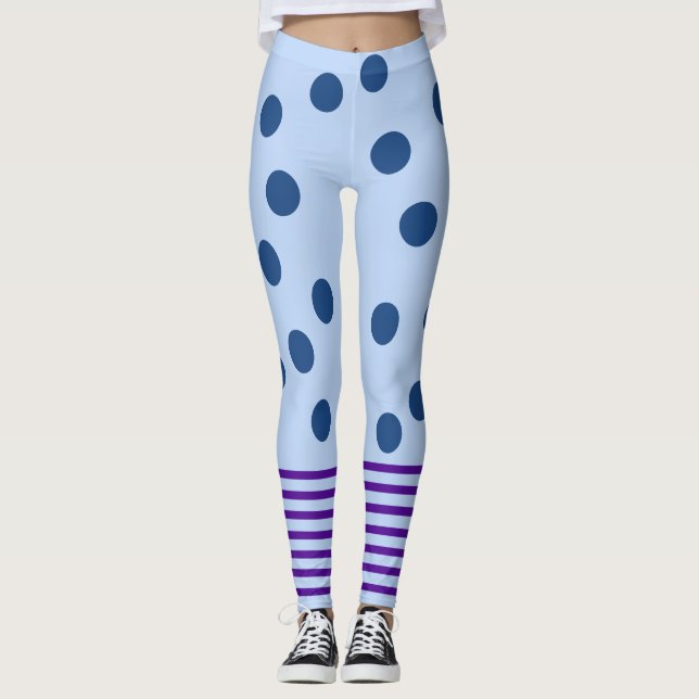 Leggings Diversión azul y púrpura (Anverso)