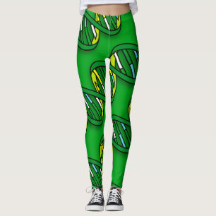 Leggings Diversión Tendencia Ciencia ADN Patrón Abstracto 
