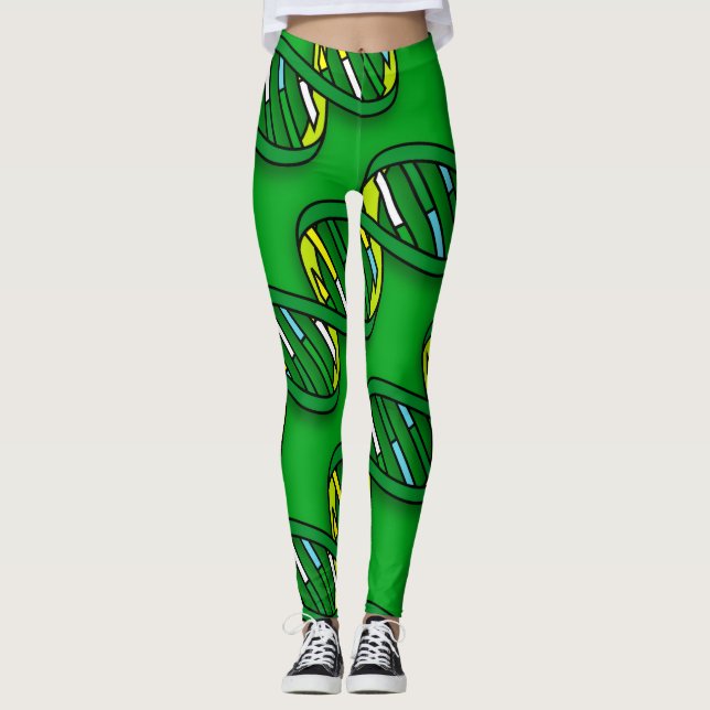 Leggings Diversión Tendencia Ciencia ADN Patrón Abstracto  (Anverso)