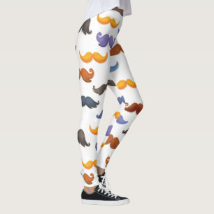 Leggings Diverso modelo colorido del bigote de la diversió