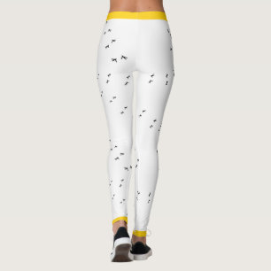 Leggings ¡Divertida Carrera De Pollos Locos! Impresión de