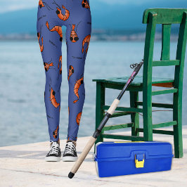 Leggings Divertidas leggafas de camarón de marisco