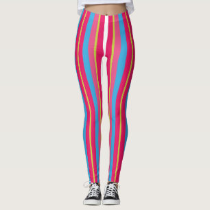 Leggings Divertidas Multicolores Rayas Múltiples