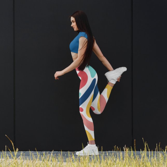 Leggings Divertido colorido abstracto elegante diversión (Subido por el creador)