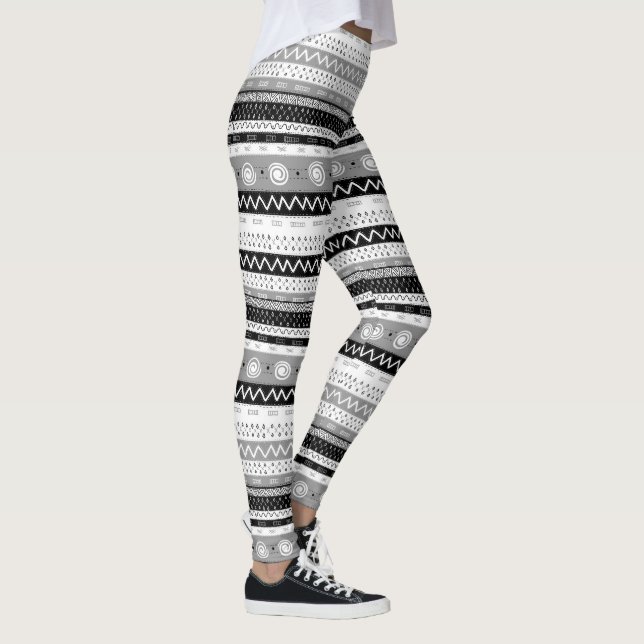 Leggings Divertido, divertido, con múltiples patrones en bl (Derecha)