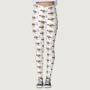 Leggings Divertido ilustracion de personalizado de pollo fr