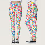 Leggings Divertido resumen color del arcoiris Polka color d<br><div class="desc">Estas leggings de moda presentan un vibrante patrón de acuarela abstracta con puntos de polka juguetones y círculos geométricos en colores arcoiris como azul, magenta, amarillo, verde y violeta. Perfecto para los amantes de los estilos creativos y divertidos, estas leggings son ideales para los deportes, el correr, el yoga o...</div>
