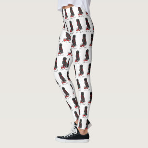Leggings Divertido ¡Vamos! Pasear Affenpinscher (Negro Natu