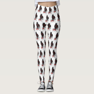 Leggings ¡Divertido! ¡Vamos! Pasear al Pastor Belga (negro