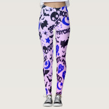 Divertido y Lindo Morado, Azul y Negro Halloween