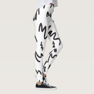 Leggings Divertido y moderno blanco y negro