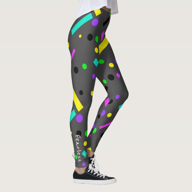Leggings divertidos de arte abstracto geométrico s (Derecha)