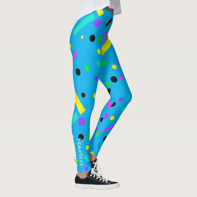 Leggings divertidos de arte abstracto geométrico s (Derecha)