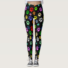 Leggings Diviértete con la impresión de patas de mascotas c