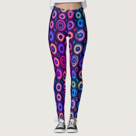 Leggings Diviértete en Halloween espeluznante negro morado 