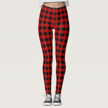 DIY BG Rojo Brillante Plaid de Buffalo Tartán Negr