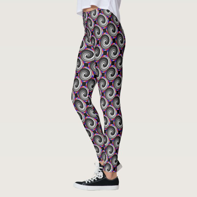 Leggings Doble espiral Yin Yang por Kenneth Yoncich (Izquierda)