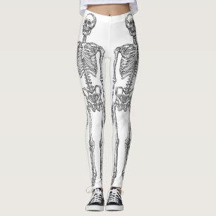 Leggings Doble esqueleto humano negro