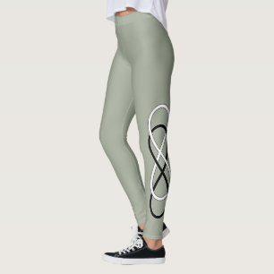 Leggings Doble infinito blanco y negro + tus ideas