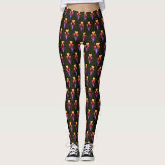 Leggings Docenas de tulipanes amarillos lindos en moderno p