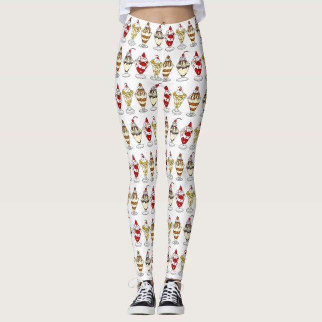 Leggings Domines de helados retro (Anverso)