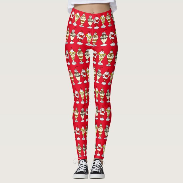 Leggings Domines de helados retro (Anverso)