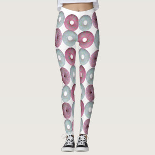 Leggings Donuts helados blancos y rosas