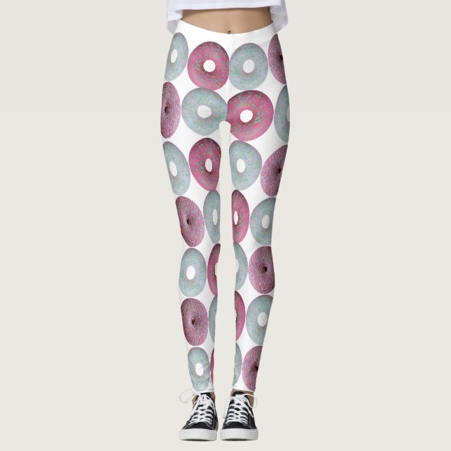 Leggings Donuts helados blancos y rosas (Anverso)