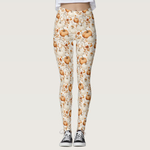 Leggings Doodle de la calabaza Boho se cae sin problemas