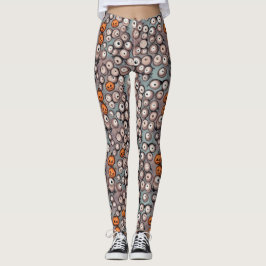 Leggings Doodles únicos del patrón de los Ojos de los Monst
