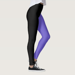 Leggings Dos colores de moda   Negro y uva