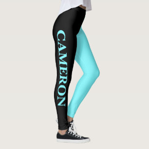 Leggings Dos colores de moda Nombre Azul negro y eléctr