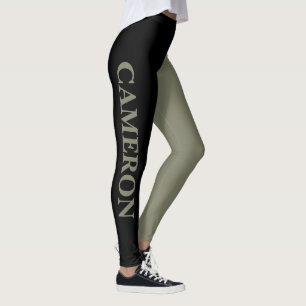 Leggings Dos colores de moda   Nombre   Gris negro y cálido