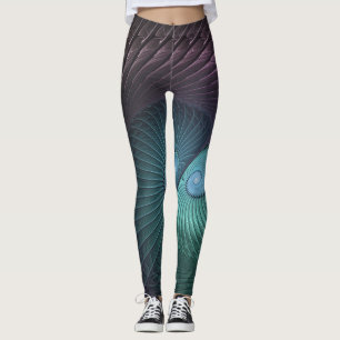 Leggings Dos espirales colorido arte fractal abstracto mode