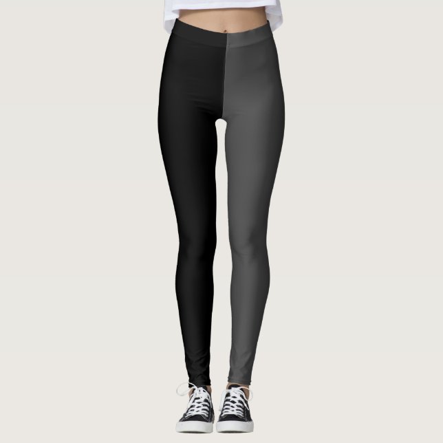 Leggings Dos tono Halloween negro gris (Anverso)