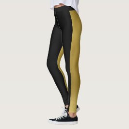 Leggings Dos tonos de oro y negro