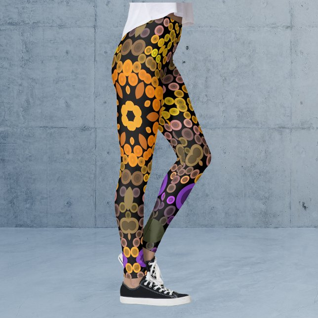 Leggings Dot Mandala Flor Amarillo y Púrpura (Subido por el creador)