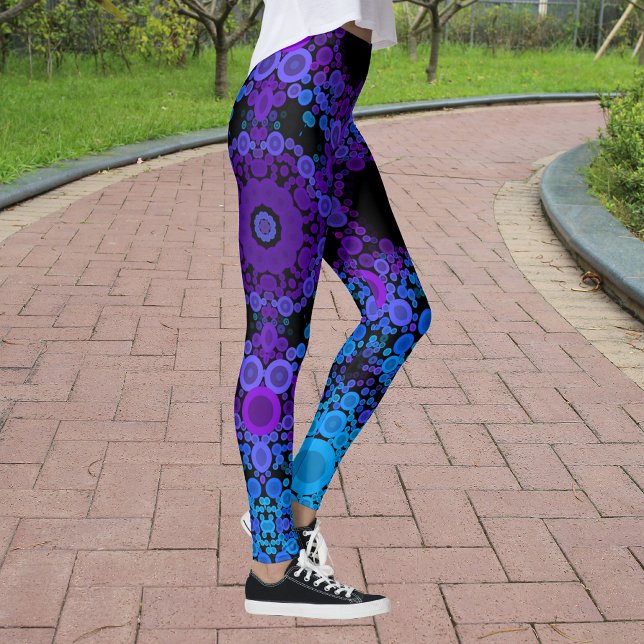 Leggings Dot Mandala Flor Azul y Púrpura (Subido por el creador)