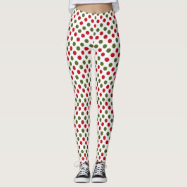 Leggings Dot Me Red And Green