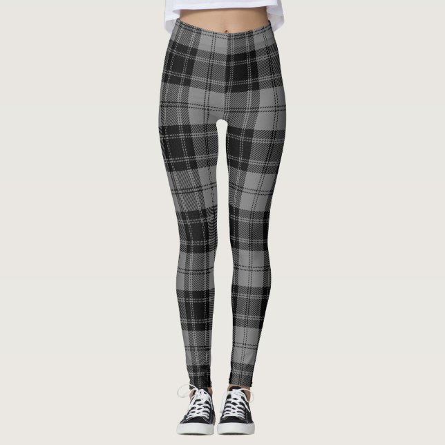 Leggings Douglas Gray Tartain Tapa Gris Negro (Anverso)