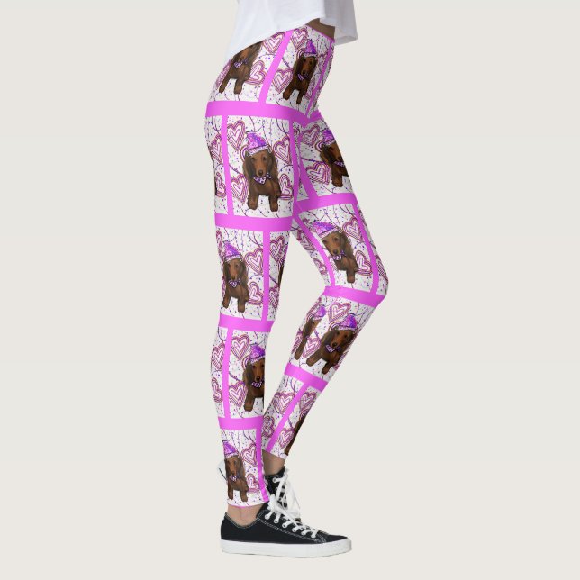 LEGGINGS DOXIE ROJO DE PELO LARGO (Derecha)