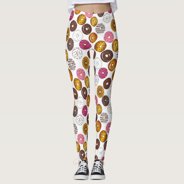 Leggings Dozen Donuts Doughnut Desayuno comida chatarra (Anverso)