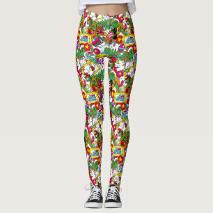 Leggings Dr. Seuss   Patrón de color grinch