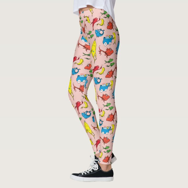 Leggings Dr. Seuss | Patrón de Un pez dos peces (Izquierda)