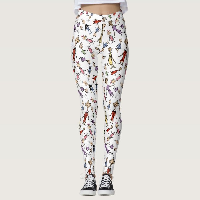 Leggings Dr. Seuss Whoville Characters Festive Pattern (Anverso)