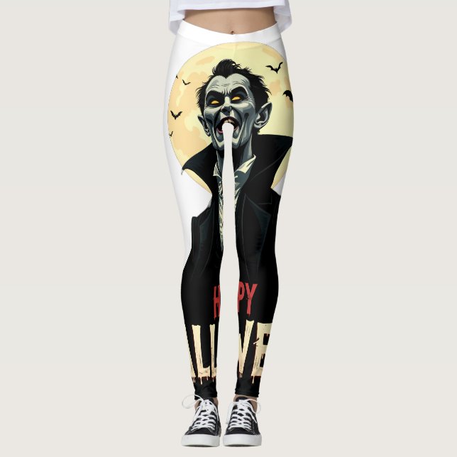 Leggings Drácula te desea una noche aterradora (Anverso)